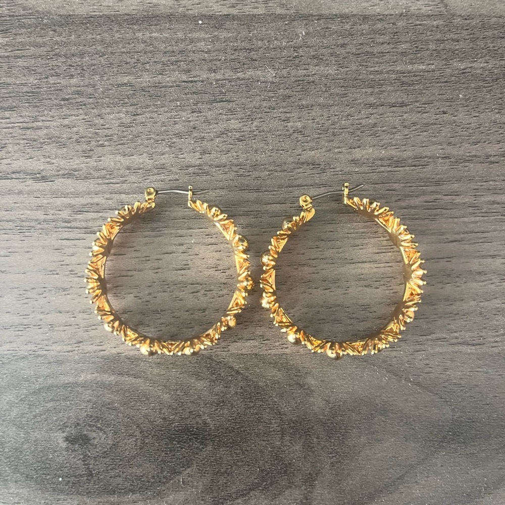 Gold Floral Earrings